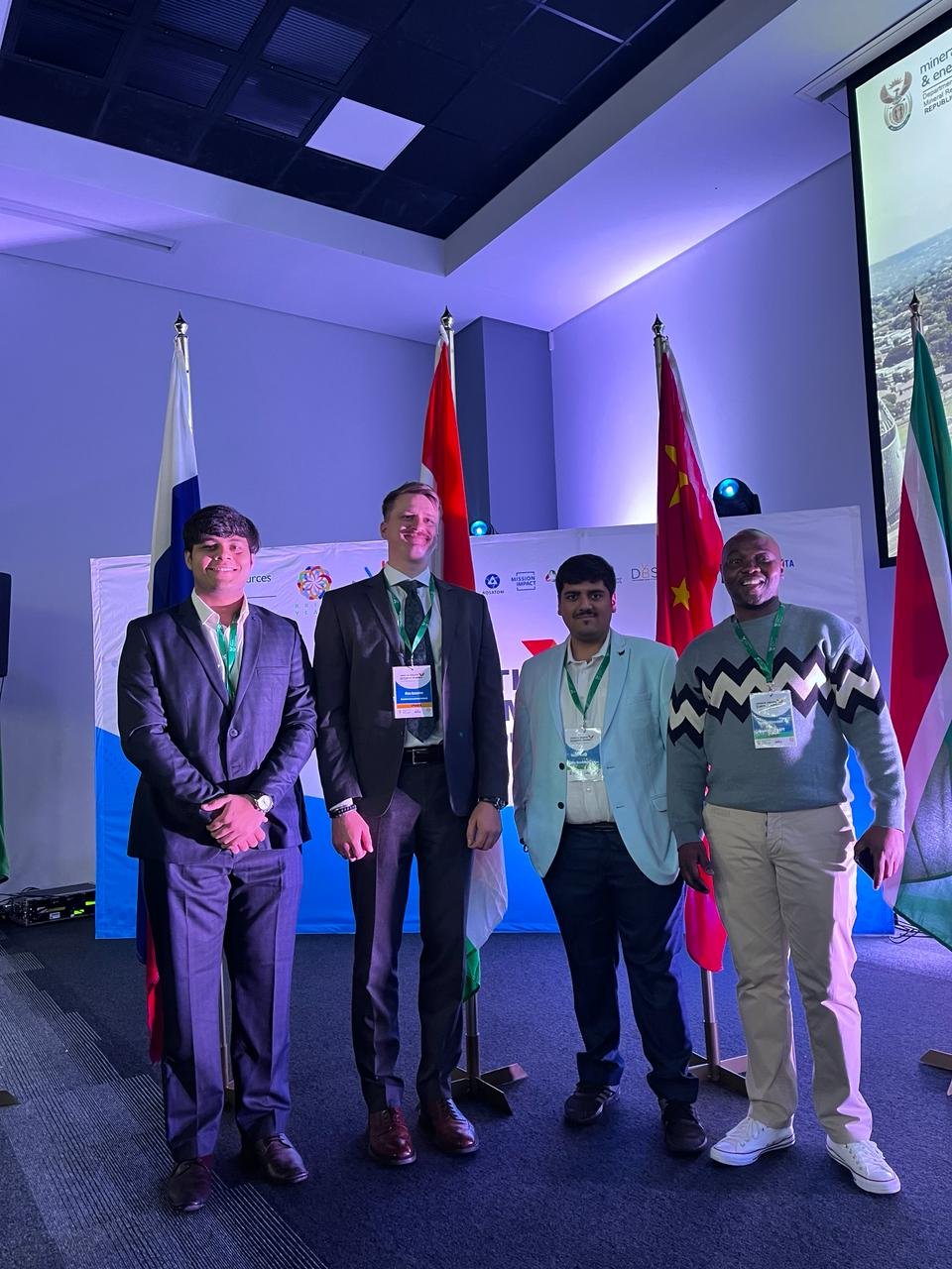 Asish Singh with fellow delegates at the BRICS Youth Energy Summit in Johannesburg